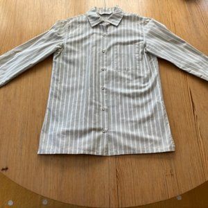 Marimekko gray and white striped shirt